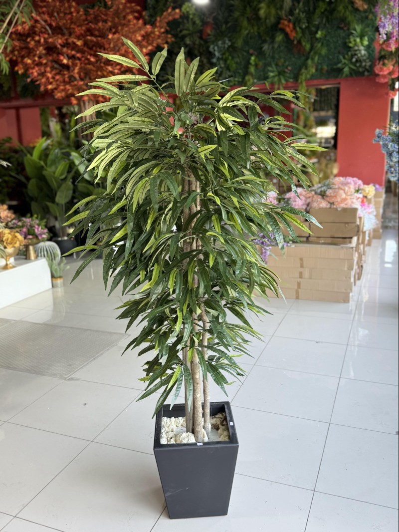 BTY-98 Mango Yaprak Yapay Ağaç – 190 cm | Egzotik ve Doğal Görünümüyle Yaşam Alanlarını Canlandırın