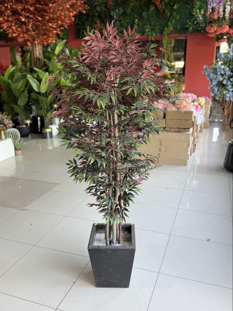 BTY-135 Çiftrenk Yapay Ağaç – 190 cm | Kontrast Renklerin Uyumuyla Modern ve Canlı Bir Dokunuş